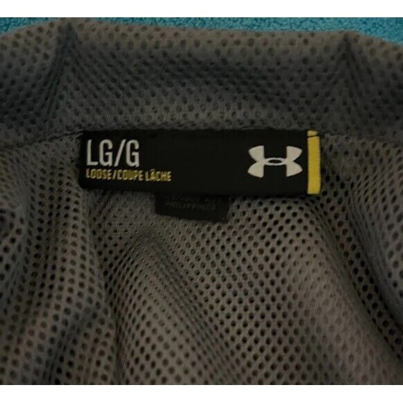 Under Armour Jacket L Black Gray Trim Windbreaker Full Zip Gorpcore Outdoor - Picture 2 of 6